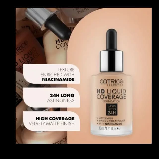 CATRICE HD LIQUID COVERAGE FOUNDATION 30ml