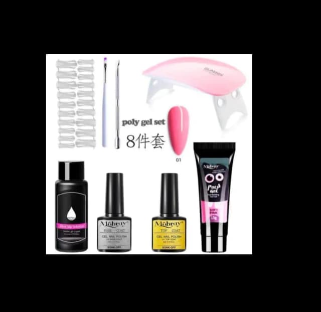 Poly Gel Nail Kit With Led..